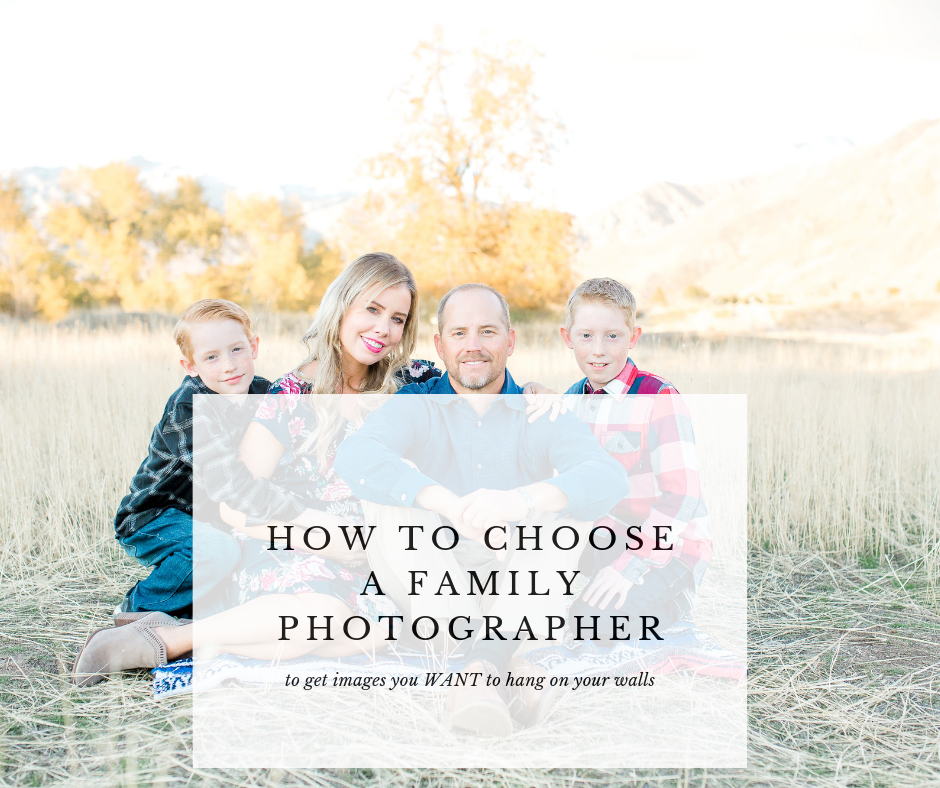 how to choose a family photographer in utah county