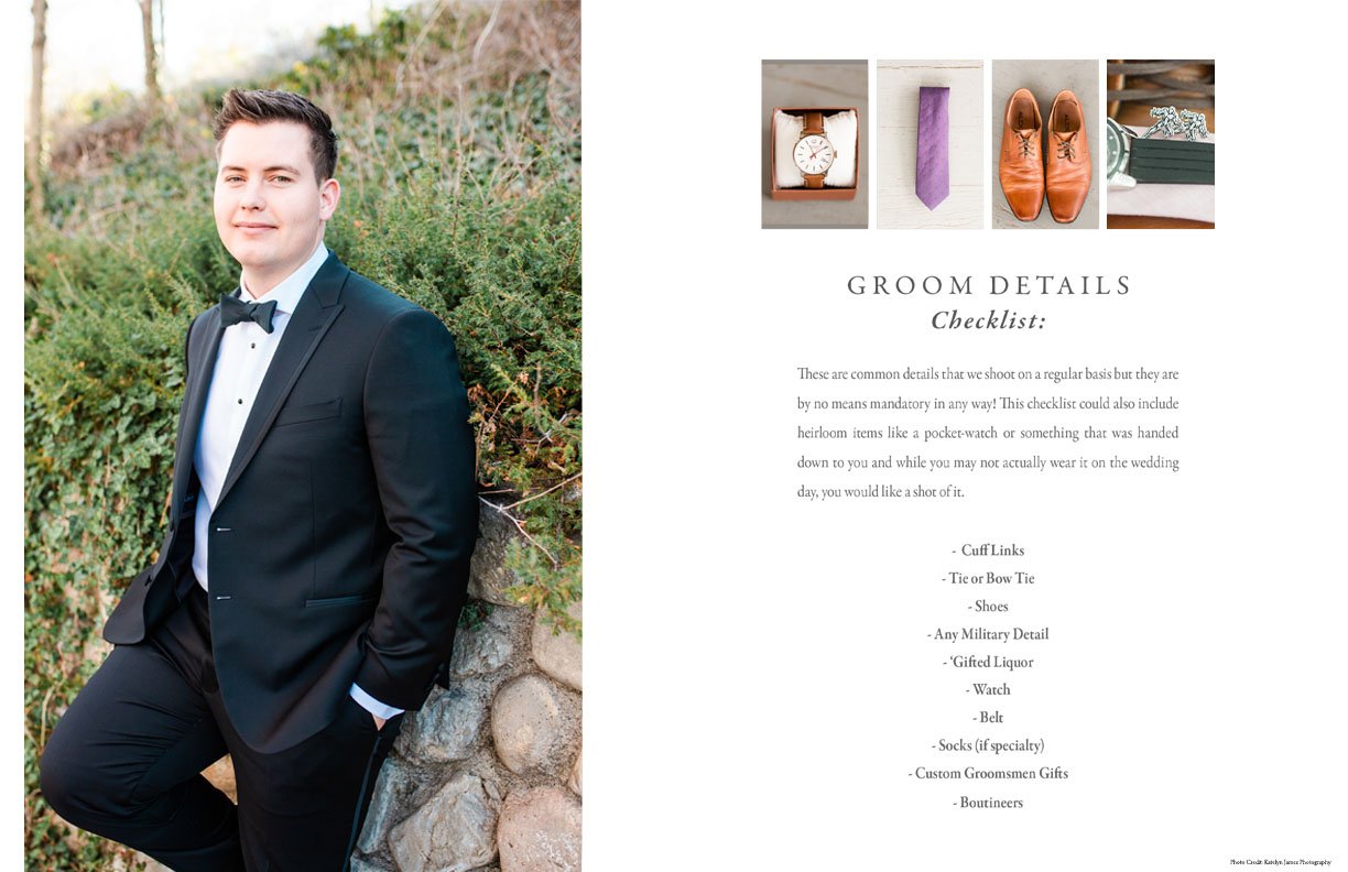 41 - Groom's Detail Checklist