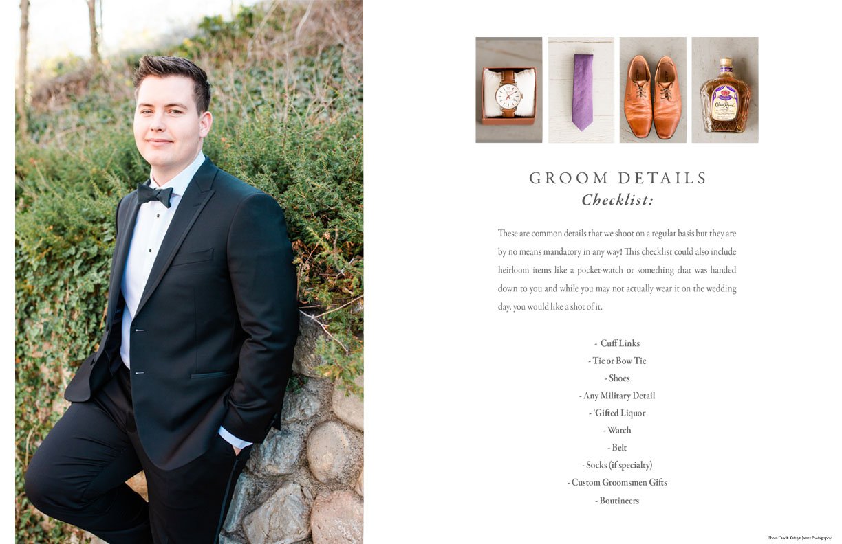 45 - Groom's Detail Checklist